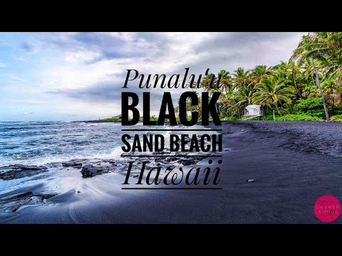 Punalu&#039;u Black Sand Beach, Big Island, Hawaii (4K Aerial Drone &amp; GoPro Footage)