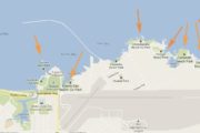 Map of beach parks in Hilo