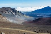 Hiking trail along Haleakala Crater