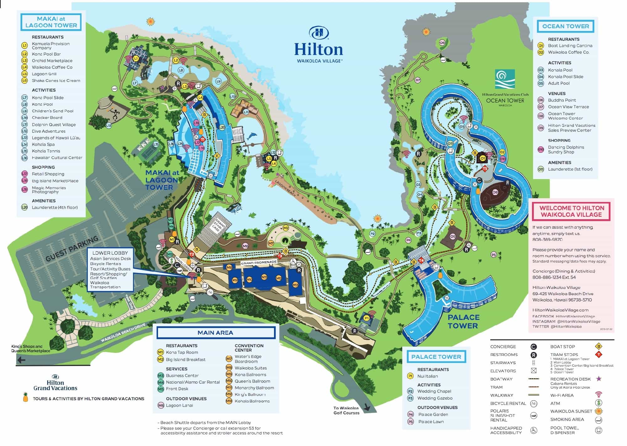 Hilton Waikoloa Village Resort Map 