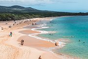 Big Beach on Maui - aerial shot