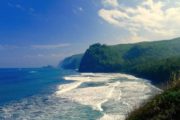 pololu valley, kohala, landslide, sea cliffs, big island, hawaii