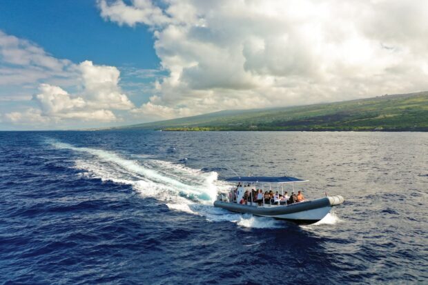 Extraordinary Kona Snorkeling Experience on a luxurious 41ft Super-Raft ...