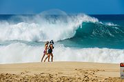 big wave breaking at Pipeline. Haleiwa, Oʻahu, Hawaii