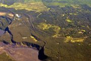 Volcano village and hawaii volcanoes nationl park aerial